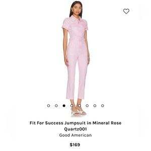 Good American Fit for success jumpsuit Mineral Rose quartz 001 size M